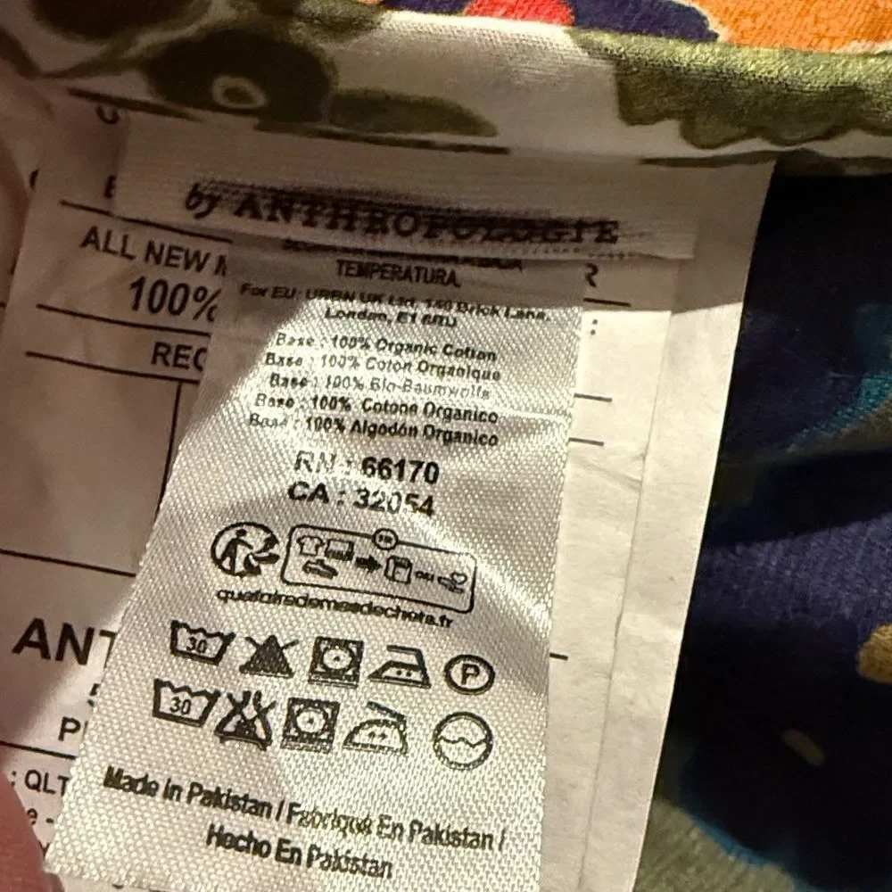 Anthropologie Averill Organic Cotton Quilt King size